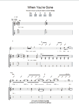 page one of When You're Gone (Guitar Tab)