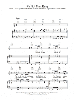 page one of It's Not That Easy (Piano, Vocal & Guitar Chords)