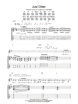 page one of Just Older (Guitar Tab)
