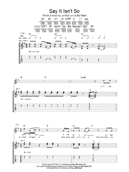 page one of Say It Isn't So (Guitar Tab)