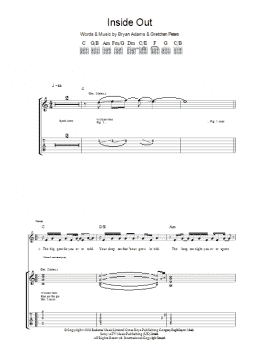 page one of Inside Out (Guitar Tab)