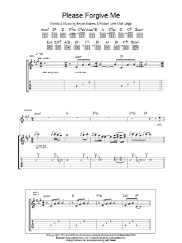 page one of Please Forgive Me (Guitar Tab)
