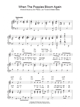 page one of When The Poppies Bloom Again (Piano, Vocal & Guitar Chords)