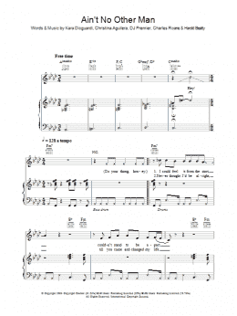 page one of Ain't No Other Man (Piano, Vocal & Guitar Chords)