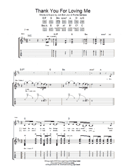 page one of Thank You For Loving Me (Guitar Tab)