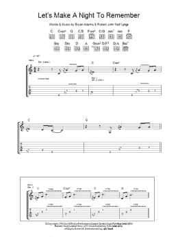 page one of Let's Make A Night To Remember (Guitar Tab)