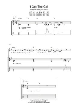 page one of I Got The Girl (Guitar Tab)