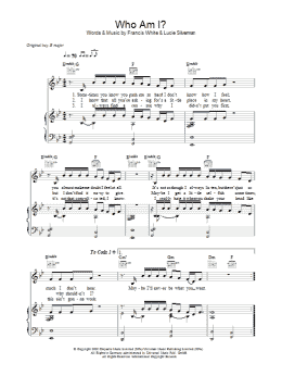 page one of Who Am I (Piano, Vocal & Guitar Chords)