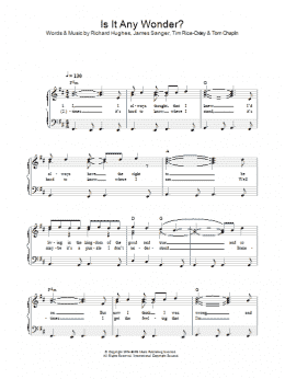 page one of Is It Any Wonder? (Piano, Vocal & Guitar Chords)