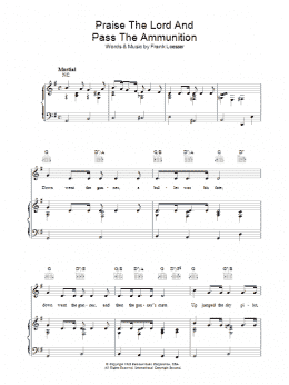page one of Praise The Lord And Pass The Ammunition (Piano, Vocal & Guitar Chords)
