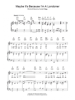 page one of Maybe It's Because I'm A Londoner (Piano, Vocal & Guitar Chords)