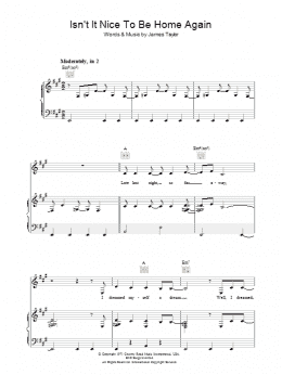 page one of Isn't It Nice To Be Home Again (Piano, Vocal & Guitar Chords)