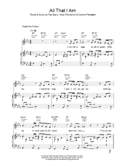 page one of All That I Am (Piano, Vocal & Guitar Chords)