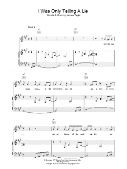 page one of I Was Only Telling A Lie (Piano, Vocal & Guitar Chords)