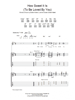 page one of How Sweet It Is (To Be Loved By You) (Guitar Tab)