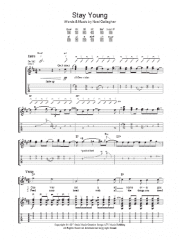 page one of Stay Young (Guitar Tab)