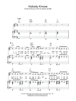 page one of Nobody Knows (Piano, Vocal & Guitar Chords)
