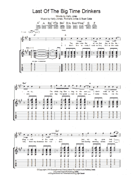 page one of Last Of The Big Time Drinkers (Guitar Tab)