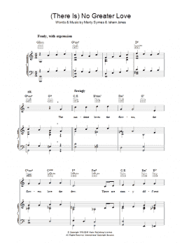 page one of There Is No Greater Love (Piano, Vocal & Guitar Chords)