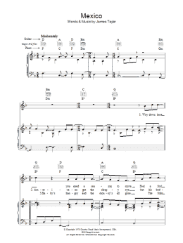 page one of Mexico (Piano, Vocal & Guitar Chords)
