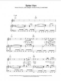 page one of Better Man (Piano, Vocal & Guitar Chords)