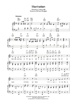 page one of Manhattan (Piano, Vocal & Guitar Chords)