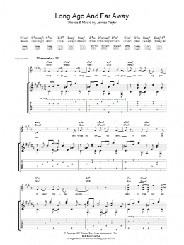 page one of Long Ago And Far Away (Guitar Tab)