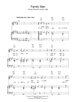 page one of Family Man (Piano, Vocal & Guitar Chords)
