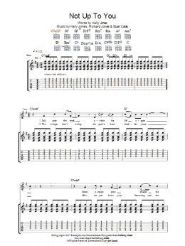 page one of Not Up To You (Guitar Tab)