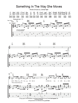 page one of Something In The Way She Moves (Guitar Tab)