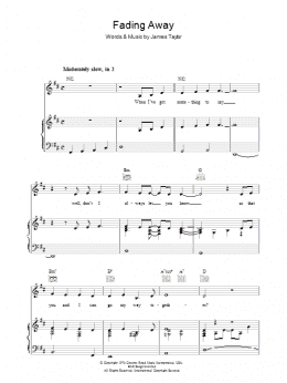 page one of Fading Away (Piano, Vocal & Guitar Chords)