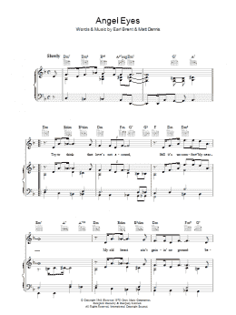 page one of Angel Eyes (Piano, Vocal & Guitar Chords)