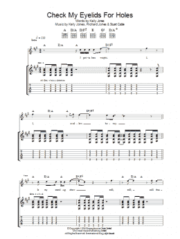 page one of Check My Eyelids For Holes (Guitar Tab)