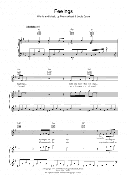 page one of Feelings (Dime) (Piano, Vocal & Guitar Chords)
