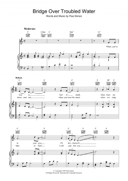 page one of Bridge Over Troubled Water (Easy Piano)