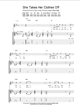page one of She Takes Her Clothes Off (Guitar Tab)