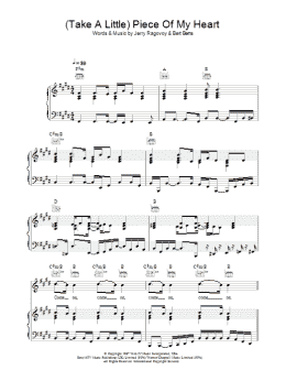 page one of (Take A Little) Piece Of My Heart (Piano, Vocal & Guitar Chords)