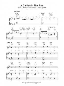 page one of A Garden In The Rain (Piano, Vocal & Guitar Chords)