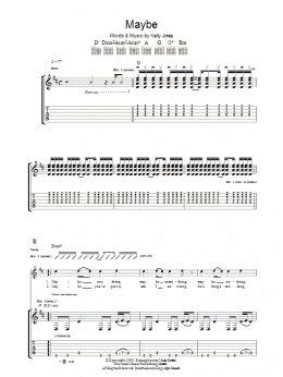 page one of Maybe (Guitar Tab)