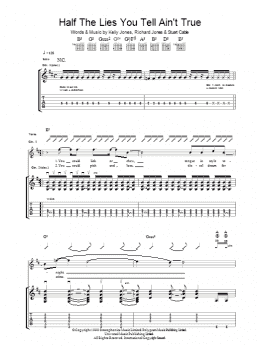 page one of Half The Lies You Tell Ain't True (Guitar Tab)