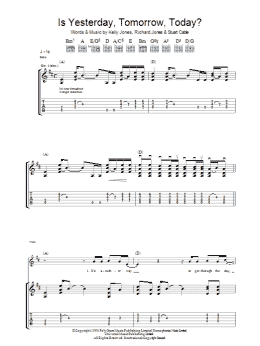 page one of Is Yesterday, Tomorrow, Today? (Guitar Tab)