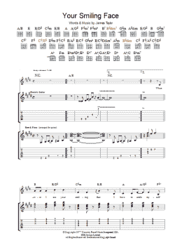 page one of Your Smiling Face (Guitar Tab)