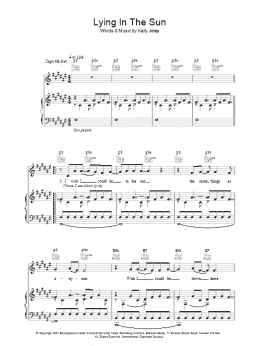 page one of Lying In The Sun (Piano, Vocal & Guitar Chords)