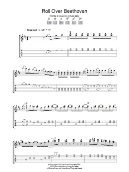 page one of Roll Over Beethoven (Guitar Tab)