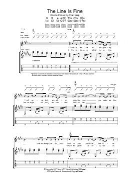 page one of The Line Is Fine (Guitar Tab)