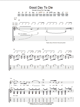 page one of Good Day To Die (Guitar Tab)