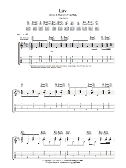 page one of Luv (Guitar Tab)