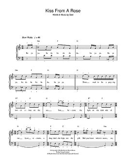 page one of Kiss From A Rose (Beginner Piano (Abridged))
