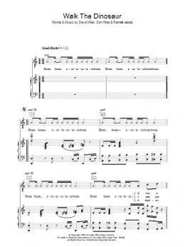 page one of Walk The Dinosaur (Piano, Vocal & Guitar Chords)