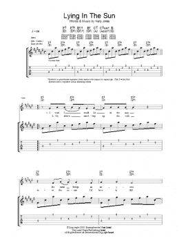 page one of Lying In The Sun (Guitar Tab)